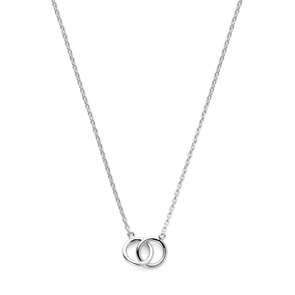 Halskette Kreise 40 + 4 cm Silber rhodiniert