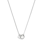 Halskette Kreise 40 + 4 cm Silber rhodiniert