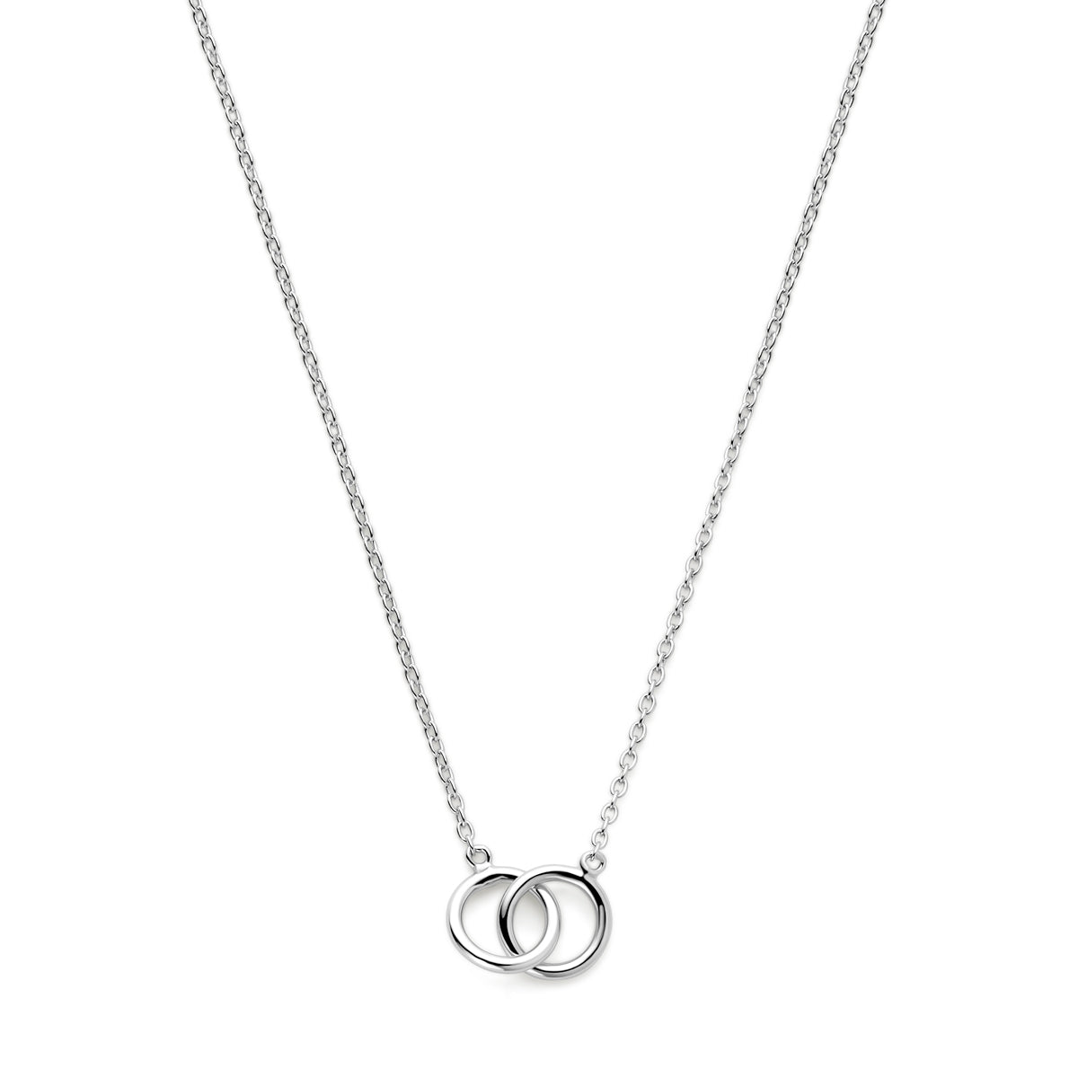 Halskette Kreise 40 + 4 cm Silber rhodiniert