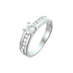 ring zirkonia zilver gerhodineerd