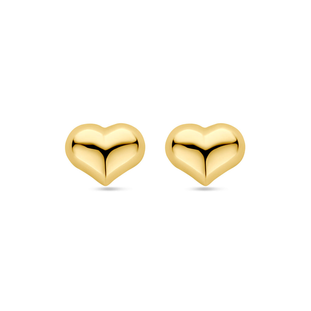 oorknoppen hartje 5,5 mm 14K geelgoud