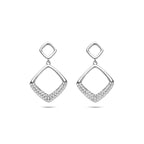 Ohrhänger Zirkonia 25 mm Silber rhodiniert