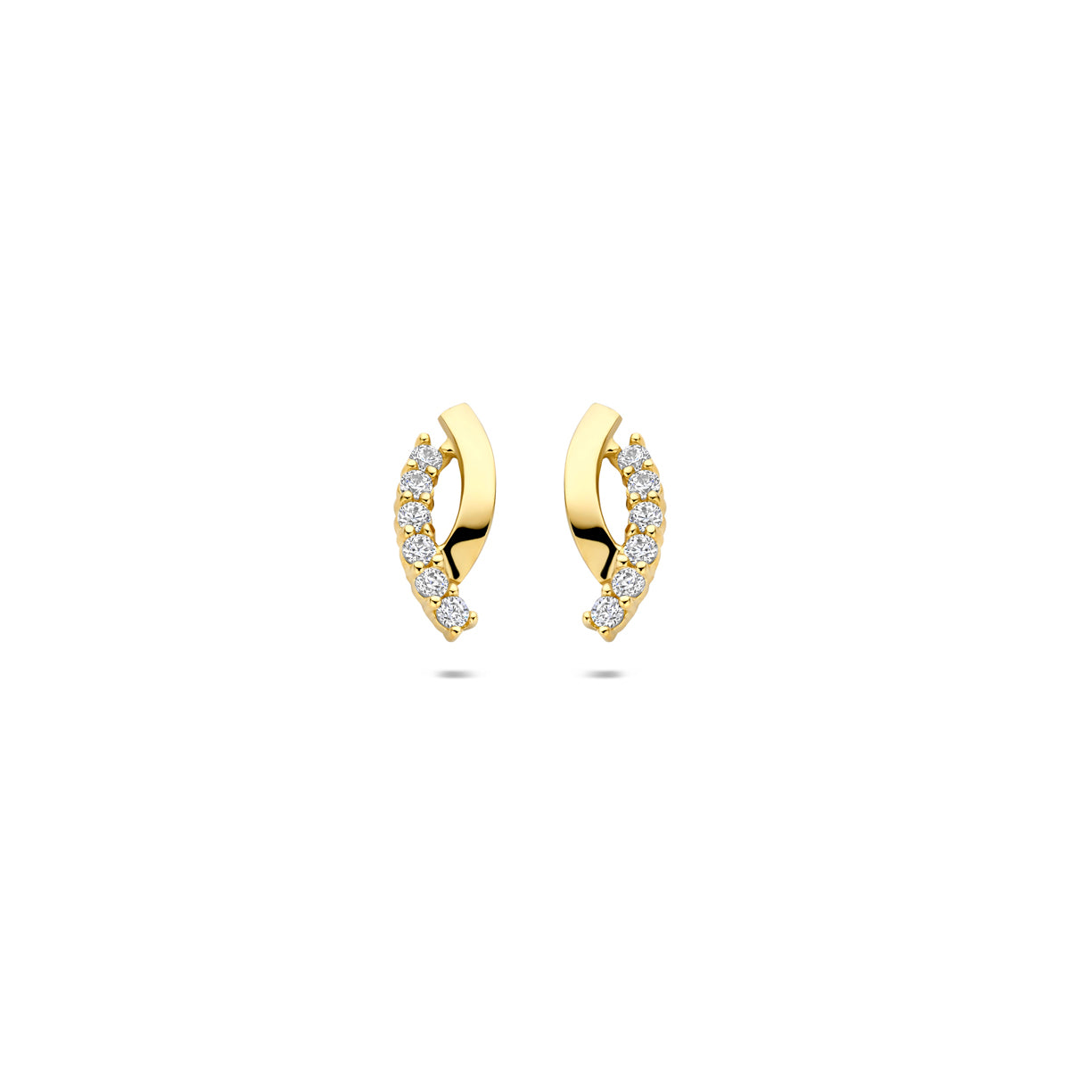 Ohrstecker Zirkonia 10,5 mm 14K Gelbgold