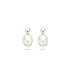 oorknoppen parel 13 mm zilver gerhodineerd