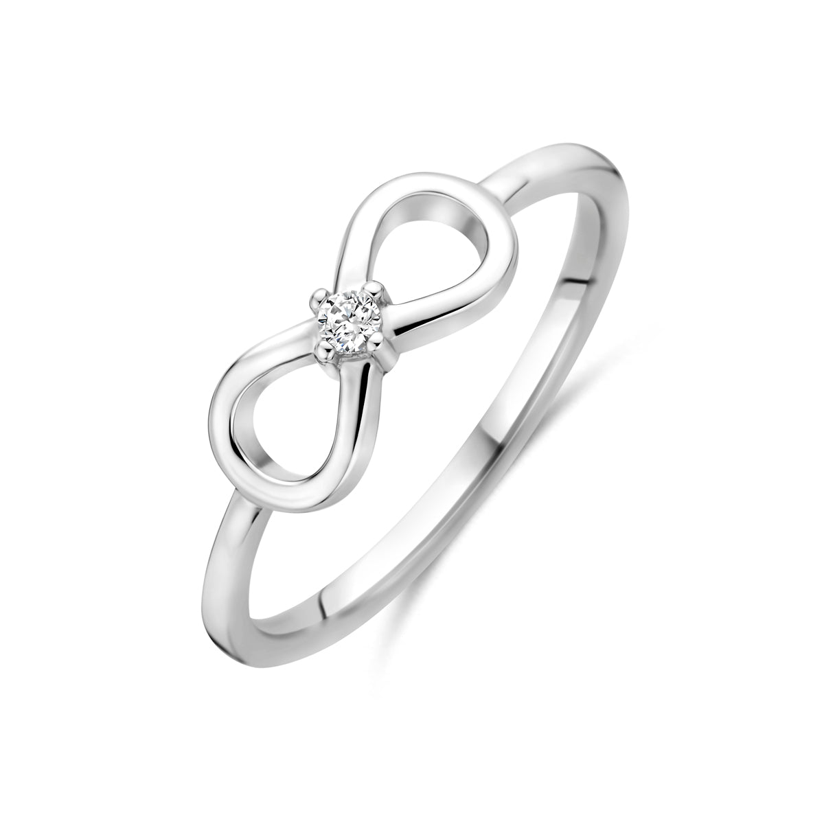 Ring Infinity Zirkonia Silber rhodiniert