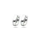 klapoorringen vlak 12 mm 14K witgoud