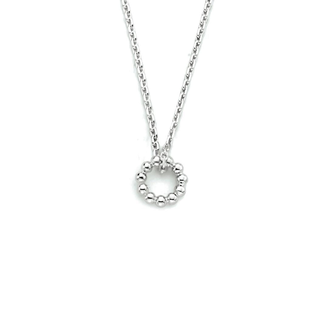 Halskette rund 41 + 4 cm Silber rhodiniert