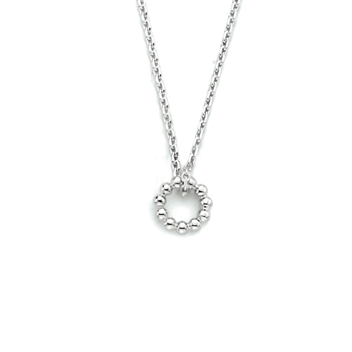 Halskette rund 41 + 4 cm Silber rhodiniert
