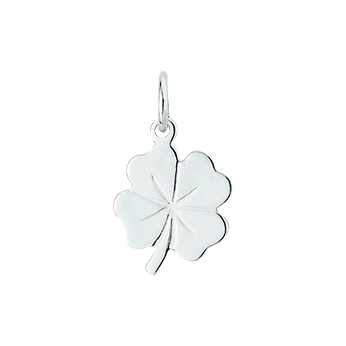 hanger klavertje 12 mm 14K witgoud