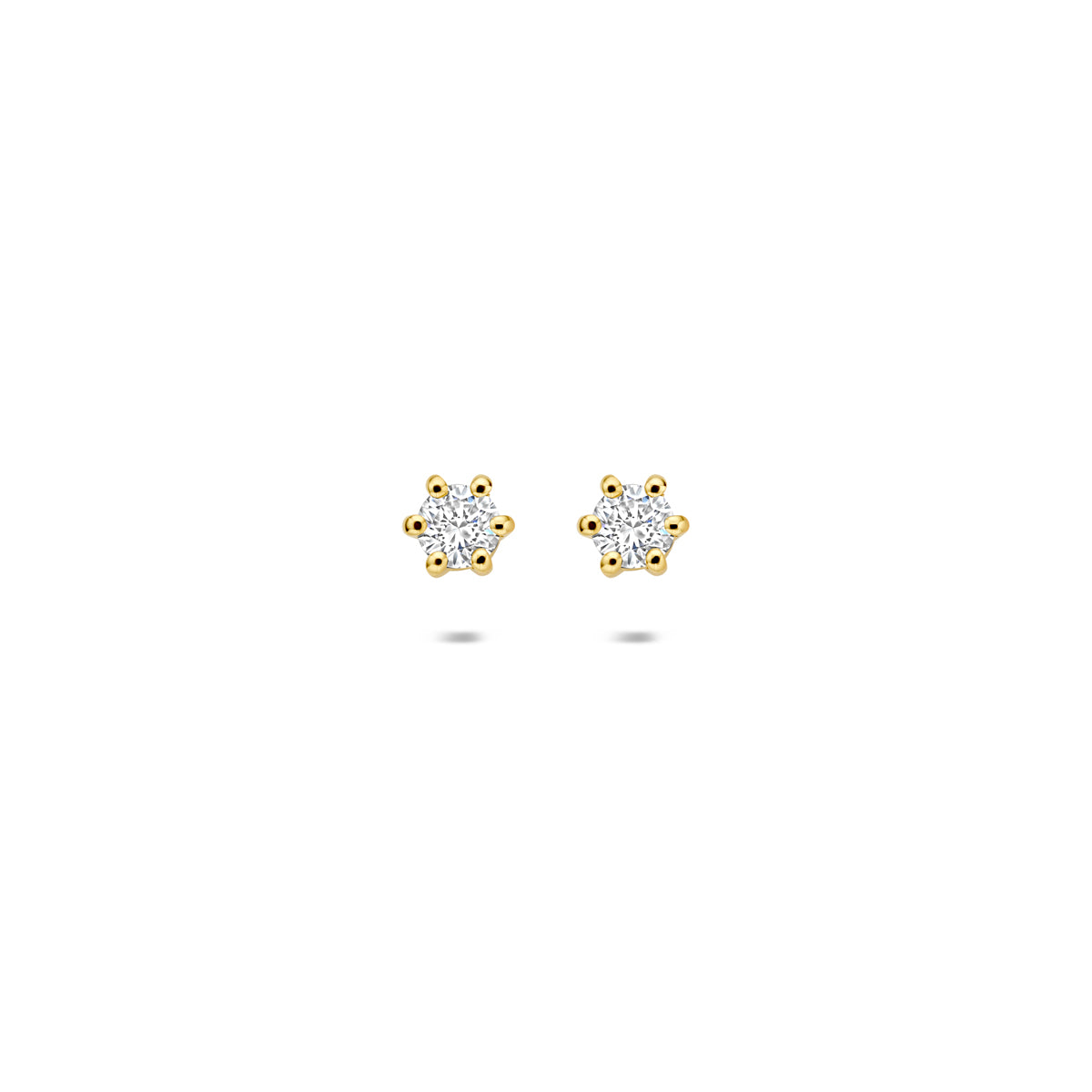 Ohrstecker Lab grown Diamant 0,30ct (2x 0,15ct) G VS 4 mm 14K Gelbgold