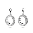 Ohrhänger Zirkonia 25 mm Silber rhodiniert