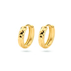 9k Klappcreolen diamantiert 13 mm 9K gelb
