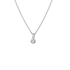collier zirkonia 41 + 4 cm zilver gerhodineerd