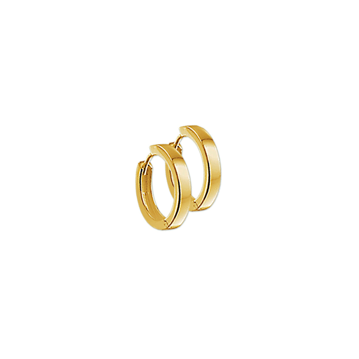 klapoorringen 2,0 mm vlak 14K geelgoud - vlak