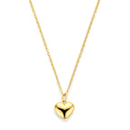 collier hartje 41 - 43 - 45 cm 3 micron zilver verguld (geel)