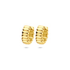 klapoorringen 14 mm zilver verguld (geel)