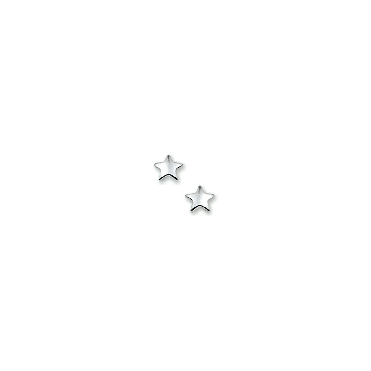 Stern-Ohrstecker aus Silber rhodiniert