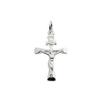 Anhänger Kreuz und Korpus 22 mm Silber weiß