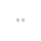 Ohrstecker Labor-Diamant 0,25ct (2x 0,125ct) F VS 4 mm 14K Gelbgold