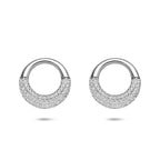 Ohrstecker Zirkonia 14,5 mm Sterlingsilber rhodiniert