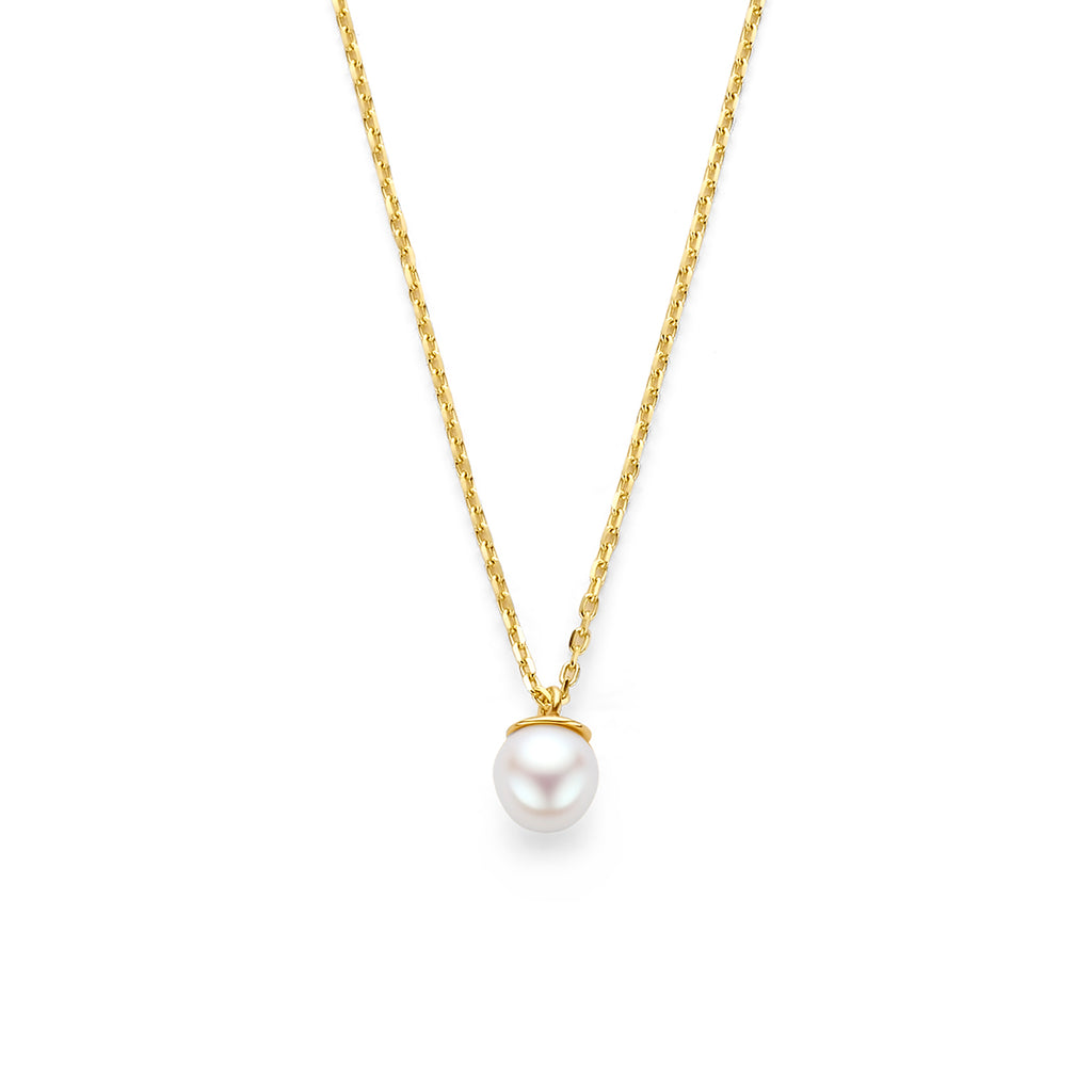 9k collier parel 41 - 43 - 45 cm 9K geel