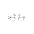 Ohrstecker Pferd Silber rhodiniert