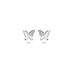 Ohrstecker Schmetterling Zirkonia 6,5 mm Silber rhodiniert