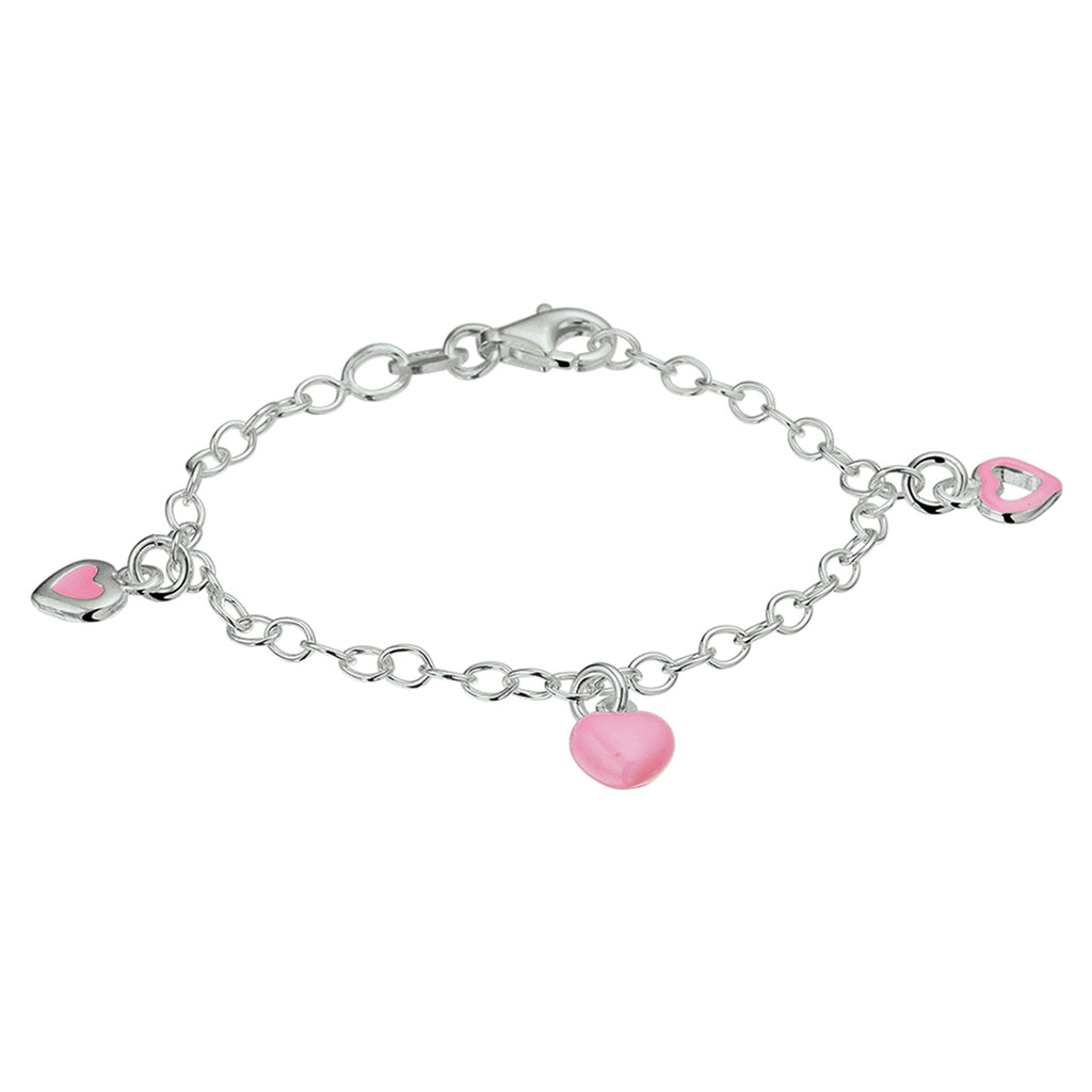 Armband Herz 13 cm Silber rhodiniert
