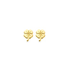 Ohrstecker Kleeblatt 7,5 mm 14K Gelbgold