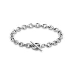Armband 6 mm 18,5 cm Knebelverschluss Silber rhodiniert