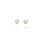 oorknoppen zirkonia 14K geelgoud