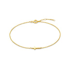 armband kruis 16,5 - 17,5 - 18,5 cm 14K geelgoud