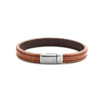 Armband Leder braun 9,0 mm Edelstahl