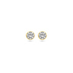 9k oorknoppen zirkonia 9K geel
