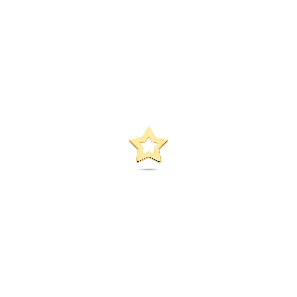 Flat Back Piercing Stern 5 mm 14K Gelbgold