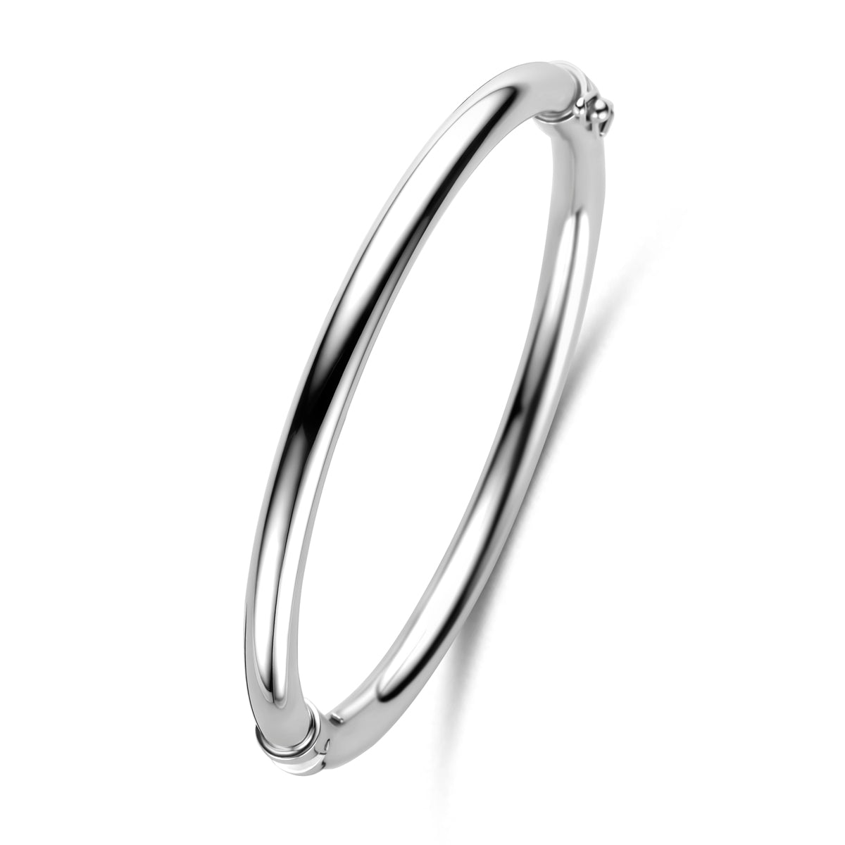 Armreif 5 mm 60 mm rhodiniert Sterlingsilber