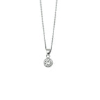 Halskette Zirkonia 41 + 4 cm Silber rhodiniert