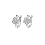 klapoorringen zirkonia 12,5 mm zilver gerhodineerd