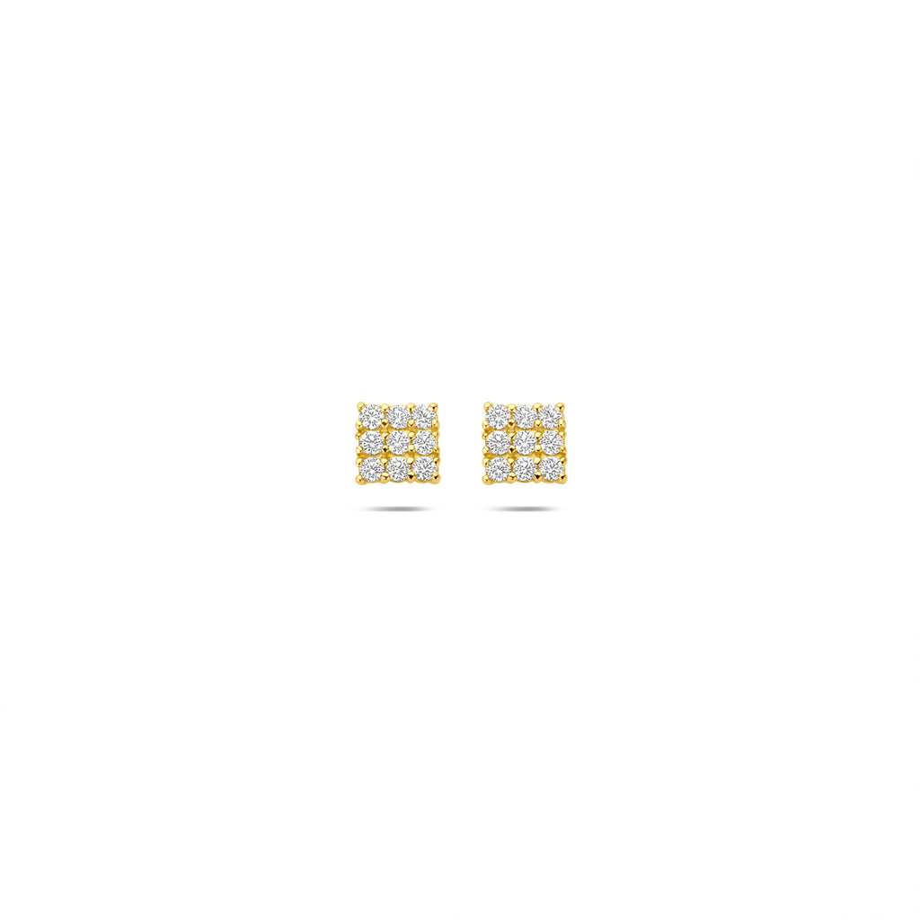 Ohrstecker Zirkonia 5 mm 14K Gelbgold