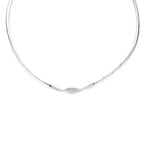 collier zirkonia 8,5 mm 42 + 3 cm zilver gerhodineerd