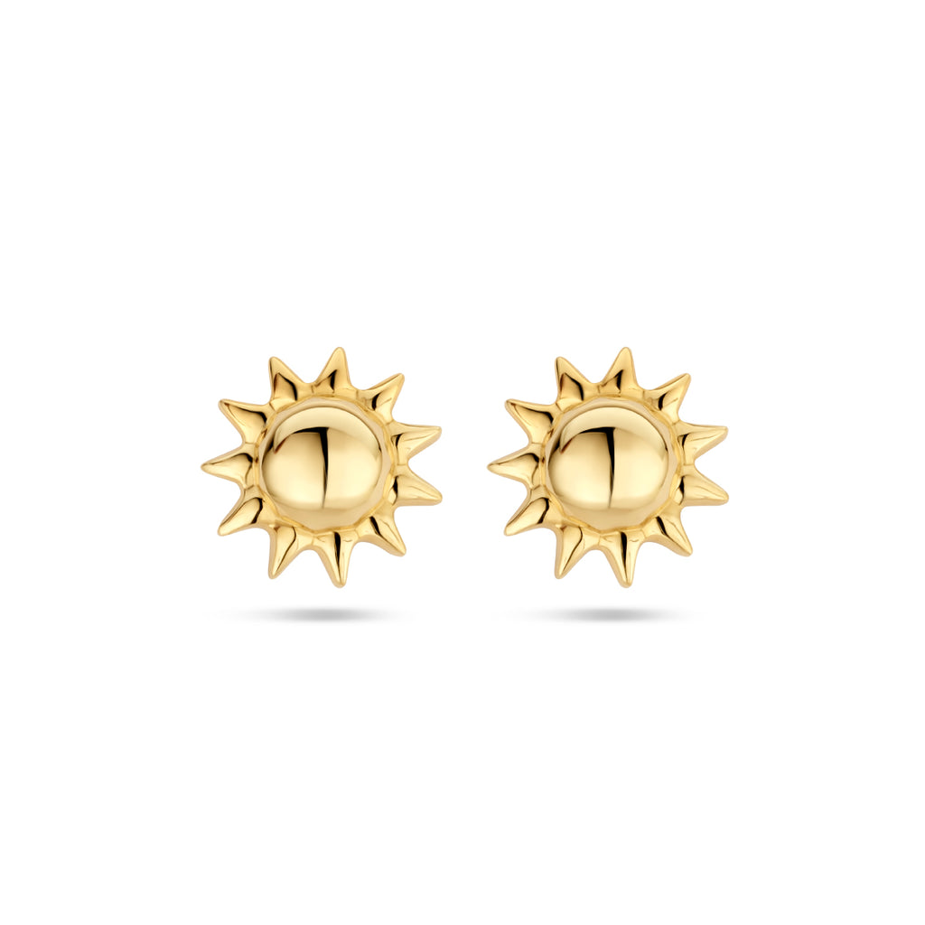oorknoppen zon 14K geelgoud