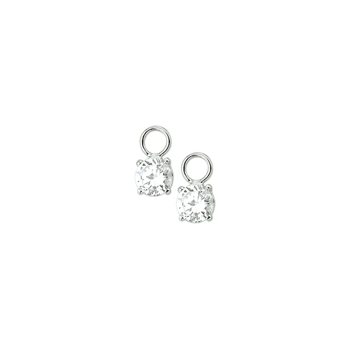 oorringhangers zirkonia zilver gerhodineerd