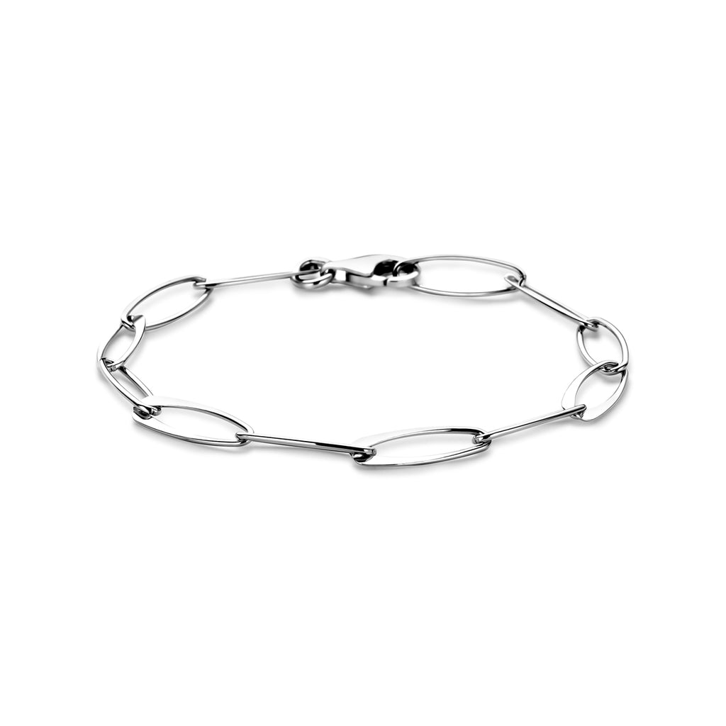 Armband Anker 6 mm 19 cm Silber rhodiniert