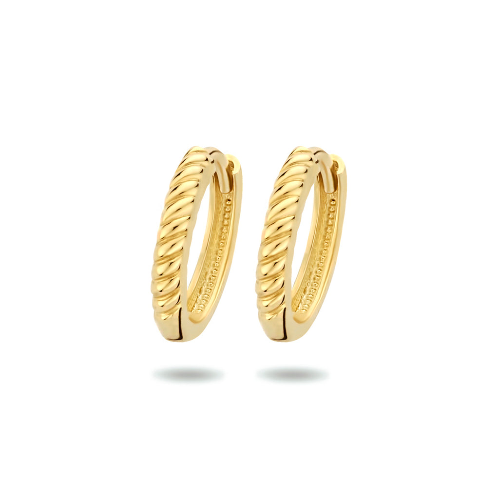 9 Karat Klappcreolen 13 mm 9 Karat Gelb