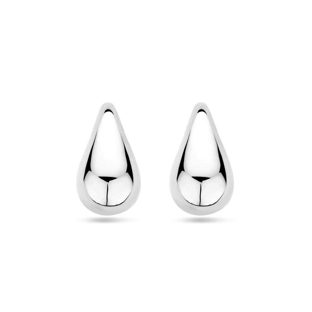 Ohrstecker Tropfen 30 mm Silber rhodiniert