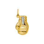 Anhänger Boxhandschuh zweifarbig gestempelt 14K Gelbgold