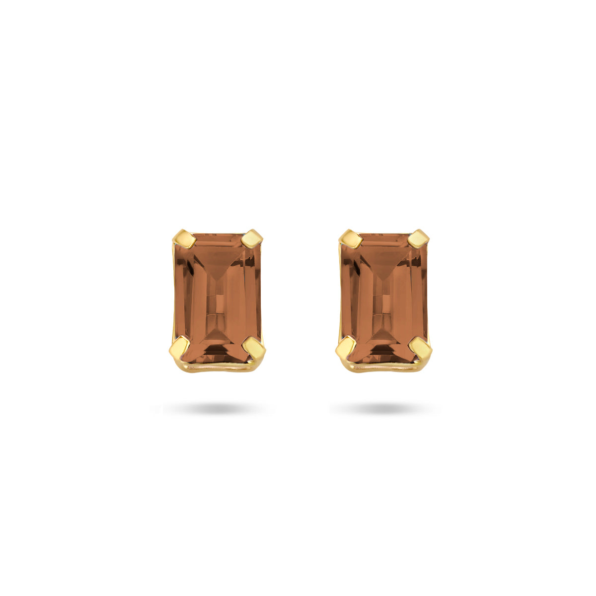 Ohrringe Rauchquarz 14K Gelbgold