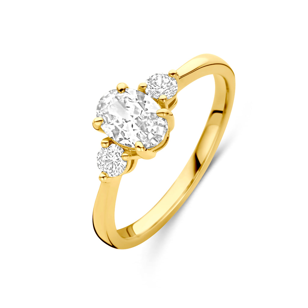 Ring Zirkonia 14K Gelbgold