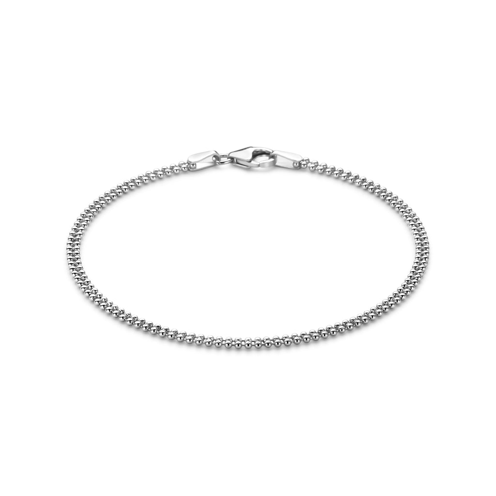 Armband Kügelchen 2,4 mm 18 cm Silber rhodiniert