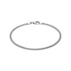 Armband Kügelchen 2,4 mm 18 cm Silber rhodiniert